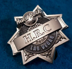 LAS VEGAS SILBER 3D POLIZEISTIL SHERIFF REKORD ABZEICHEN 2014 Hard Rock Cafe PIN LE - Bild 1 von 1