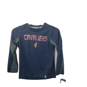NBA Kids Cleveland Cavaliers T-Shirt L 7 Boys Girls Blue Long-Sleeve NWT