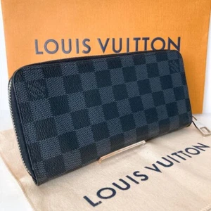 LOUIS VUITTON Damier Graphite Long Zippy Wallet Vertical Zip Round CA4144 - Picture 1 of 15