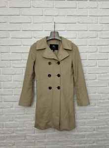 Vintage Women's Burberry London Camel Hair Coat Jacket Beige Size UK 8 US 6 - Picture 1 of 14