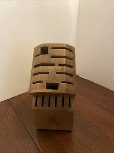 J.A. Henckels 16-Slot Solid Wood Knife Block Holder - Block Only - Picture 1 of 13