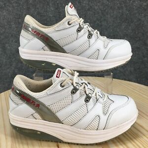 MBT Shoes Mens 6 Sport 04 Fitness Walking Chunky Sneakers White Leather Lace Up