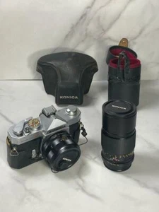Konica Autoreflex t Camera with Hexanon AR F3.2 135mm Konica AR Mount Lens - Picture 1 of 7