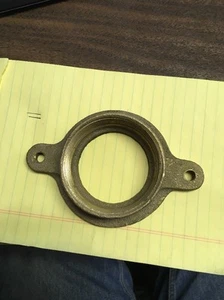 Brass Urinal Flange. 2" Pipe Thread.. 4" Bolt Spacing. Threaded For 1/4" Bolt - Picture 1 of 4