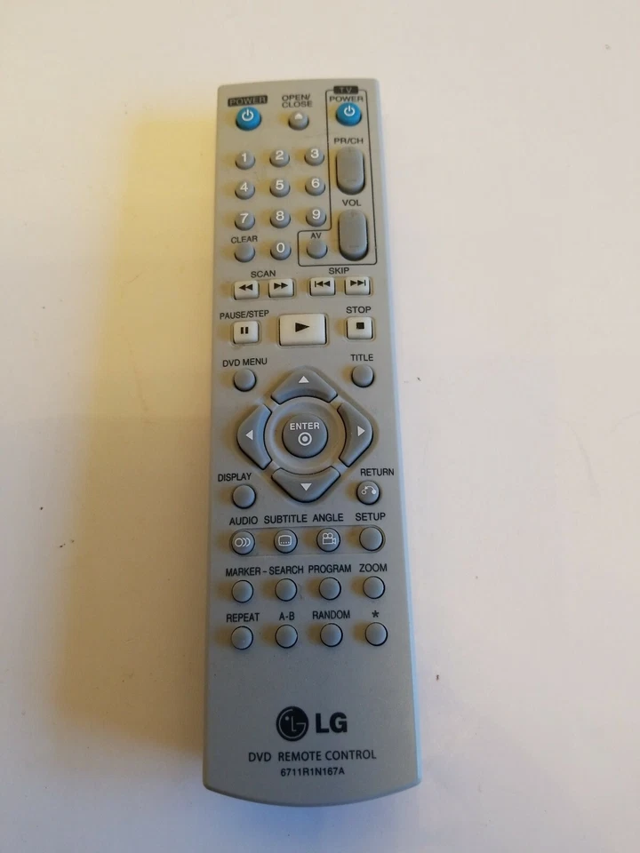 Mando a distancia para reproductor de DVD original de fábrica LG 6711R1N167A LGDVB418, LDA511, DV8943NCA Foto 1 de 1