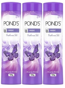 3 Bottles x POND'S Magic Acacia Honey Fragrance Talcum Powder 100g each - Picture 1 of 1