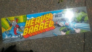HEAVY BARREL DAMAGED-Data East ORIGINAL TOP HEADER/MARQUEE-L@@ - Picture 1 of 4