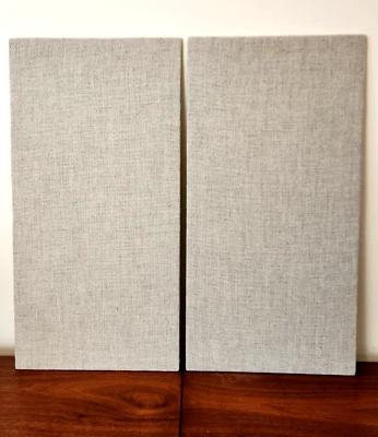 Par de parrillas de repuesto de altavoces KLH modelo seis 6 ¡Tela y respaldos TODOS NUEVOS! Foto 1 de 3