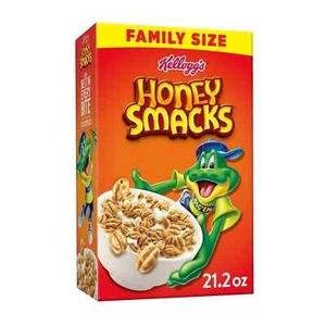 Kellogg's Honey Smacks Cold Breakfast Cereal, Made with Whole Grain, Kids Snacks - Picture 1 of 1