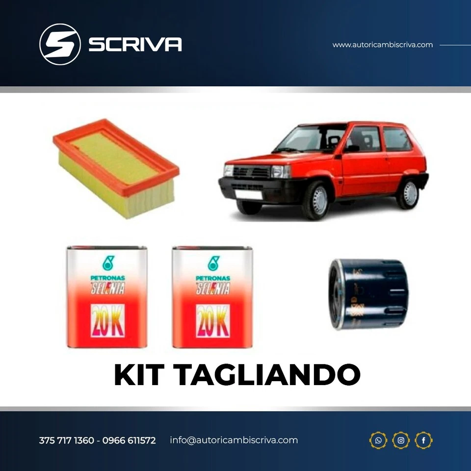 KIT TAGLIANDO FILTRI + OLIO ORIGINALE SELENIA FIAT PANDA 1.0 1000 1.1 1100 4X4 - Imagen 1 de 1