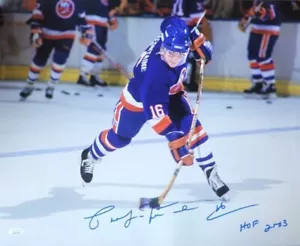 Autogrammiert 16x20 PAT LAFONTAINE ""HOF 2003" New York Islanders Foto JSA Zeuge - Bild 1 von 1