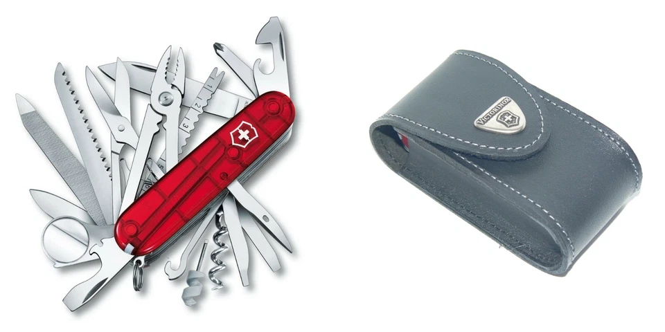 Victorinox Swiss Army 91mm Knife SWISSCHAMP RUBY RED 1.6795.T