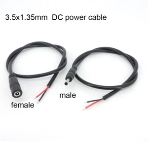 DC cable connector DC Power Plug wire female Male Jack adapter 3.5x1.35mm - Picture 1 of 10