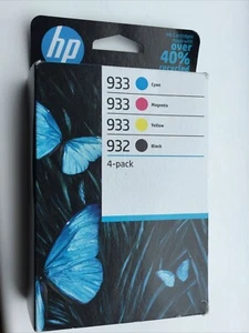 GENUINE HP932 + HP933 4-PACK 6ZC71AE B/C/M/Y INK CARTRIDGES BRAND NEW - Picture 1 of 1