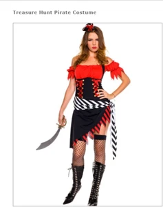 Music Legs Treasure Hunt Pirate Costume Halloween Outfit - Picture 1 of 4