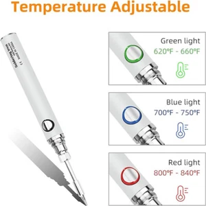 Kit de Soldador Inalámbrico, USB Recargable Portátil Inalámbrico Soldador - Imagen 1 de 9