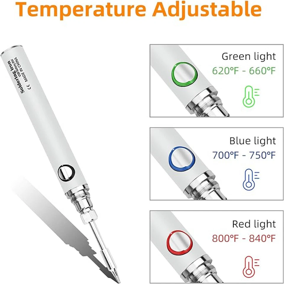 Беспроводной паяльник набор, USB перезаряжаемый портативный беспроводной паяльник - Изображение 1 из 4
