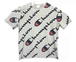 Champion Heritage Men’s Athletic Apparel T Shirt Size XL All Over Logo Gray - Picture 1 of 7