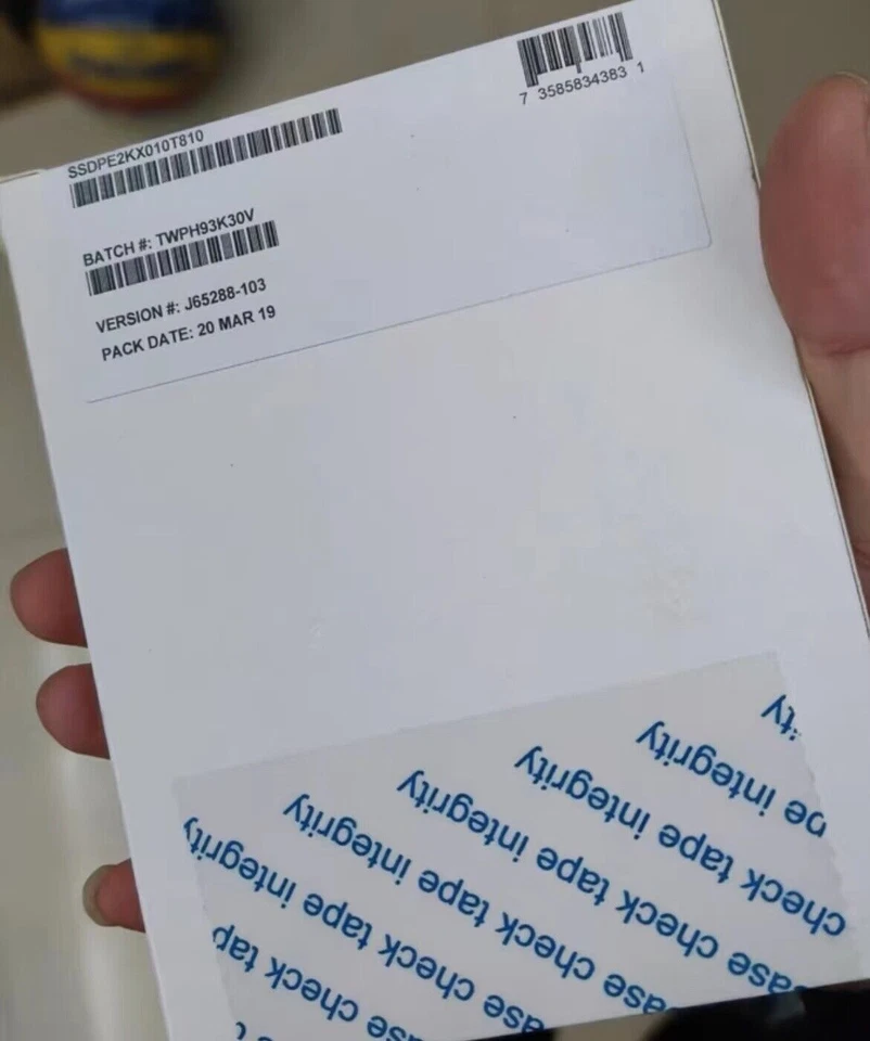 Intel 1TB SSD DC P4510 Series NVME U.2 2.5" SSDPE2KX010T8 Solid State Drive