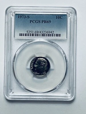 1973-S Roosevelt Dime PCGS PR69 - Image 1 of 4