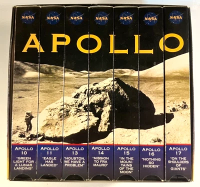 Apollo Missions to the Moon 10-17 - Seven VHS Tape Box Set NASA MM&V VG complete - Image 1 of 4