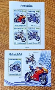 Sábana miniatura para motocicleta Santo Tomé y Príncipe 2020 2 piezas MNH - Imagen 1 de 1