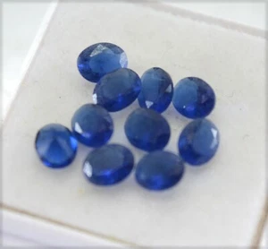 Zertifizierter natürlicher kalibrierter blauer Saphir 5x4 mm oval Edelstein - Bild 1 von 7