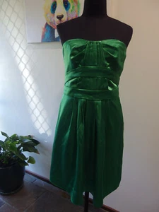 COOPER ST Beautiful Green Satin Semi Sweet Heart Women's Size Dress Size 12 - Picture 1 of 6