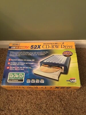 BUSlink USB HI-Speed 52X CD-RW Drive Model UII-RW52E External Drive - Image 1 of 4