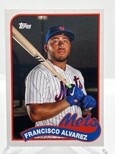 2023 Topps Archives Francisco Alvarez Mike Piazza 1989 Topps Doubleheader Card
