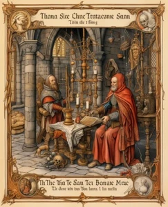 Eclectic 8x10 Linien Kunstdrucke Manuskript-inspirierte verschiedene Themen 72833686 - Bild 1 von 1