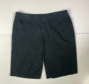 Merona Black Chino Walking Shorts 100% Cotton Size 6 - Picture 1 of 3
