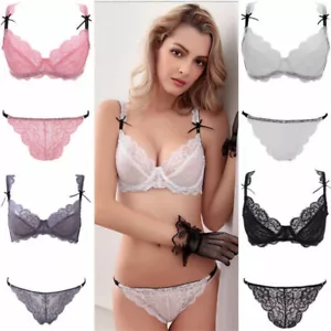 Set di reggiseni in pizzo ultrasottili Sexy's con bralette/collant push up non imbottiti - Foto 1 di 54