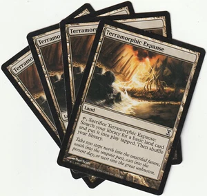 ✪ 4 MAGIC The Gathering TERRAMORPHIC EXPANSE Nonbasic Land PLAYSET TSP/EN 2006 - Bild 1 von 2