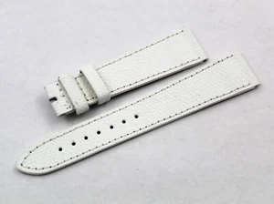 Strap Band Leather Martellata Bianco Opaco Watch Sportivo 20/16mm Unisex New - Bild 1 von 4