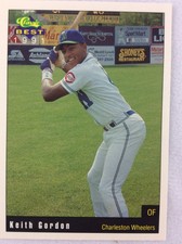 1991 Charleston Wheelers-Classic BEST Baseball Card-Keith Gordon