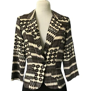 Blazer para mujer NY Invasion manga 3/4 un botón delantero talla S multicolor - Imagen 1 de 4