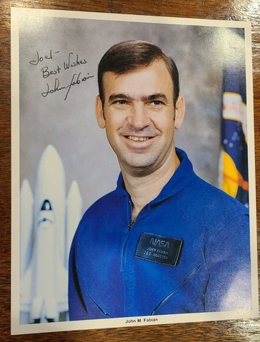NASA Astronaut John M. Fabian Signed Autograph - 8x10 photo - 2 Space missions Cover