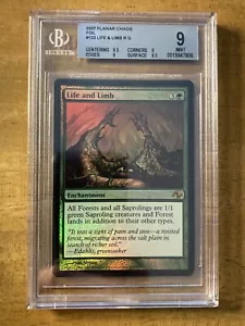 MTG✨LIFE AND LIMB FOIL✨Planar Chaos BGS 9 MINT 2007 RARE Enchantment POP 1 ! - Picture 1 of 2