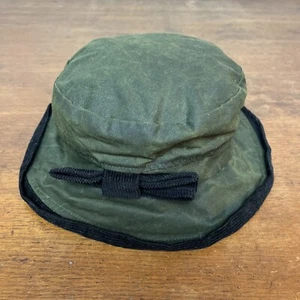 Sombrero cubo verde a prueba de lluvia encerado de algodón Balbo talla S/M - Imagen 1 de 7