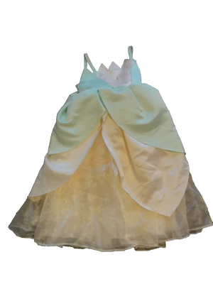 GIRLS PRINCESS TIANA - PRINCESS & THE FROG COSTUME DRESS SIZE 4-5 - Image 1 of 4