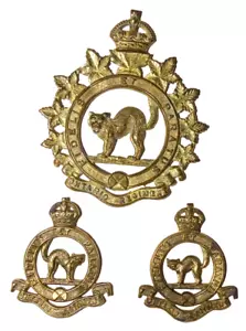 INSIGNIAS DE GORRA MILITAR BRITÁNICA, Regimiento de Ontario, Segunda Guerra Mundial, gorra y cuello, canadiense - Imagen 1 de 4