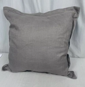 Pottery Barn  Decorative Pillow Brushed Weave Light Gray  20" x 20", 100% Linen - Picture 1 of 7