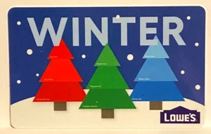 Lowe's Christmas Color Choice Paint Chip Pine Trees Clever 2023 Gift Card - Picture 1 of 1