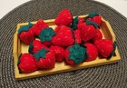 Kaufladen Zubehör, Kinderküche, Spielessen, Spielzeug, Erdbeeren 3st.