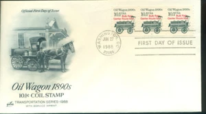 1988 Bobina numero targa FDC - Scott # 2130a - Striscia P#2 - Cachet artigianato artistico UA - Foto 1 di 1
