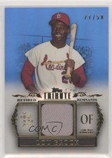 2013 Topps Tribute Retired Remnants Relic Blue /50 Lou Brock #RR-LB HOF