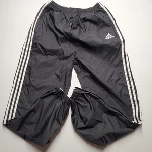 Vintage Adidas Track Pants Mens Large Windbreaker Nylon Ankle Zip Pockets Y2K - Picture 1 of 10