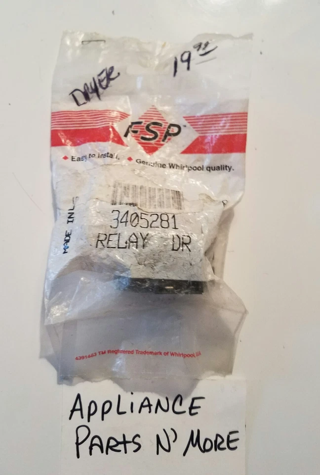 3405281 FSP Dryer Whirlpool Relay for