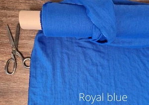 Royal Blue Linen Fabric by the Yard – linen for Clothing, Crafts & Home Decor - Picture 1 of 4